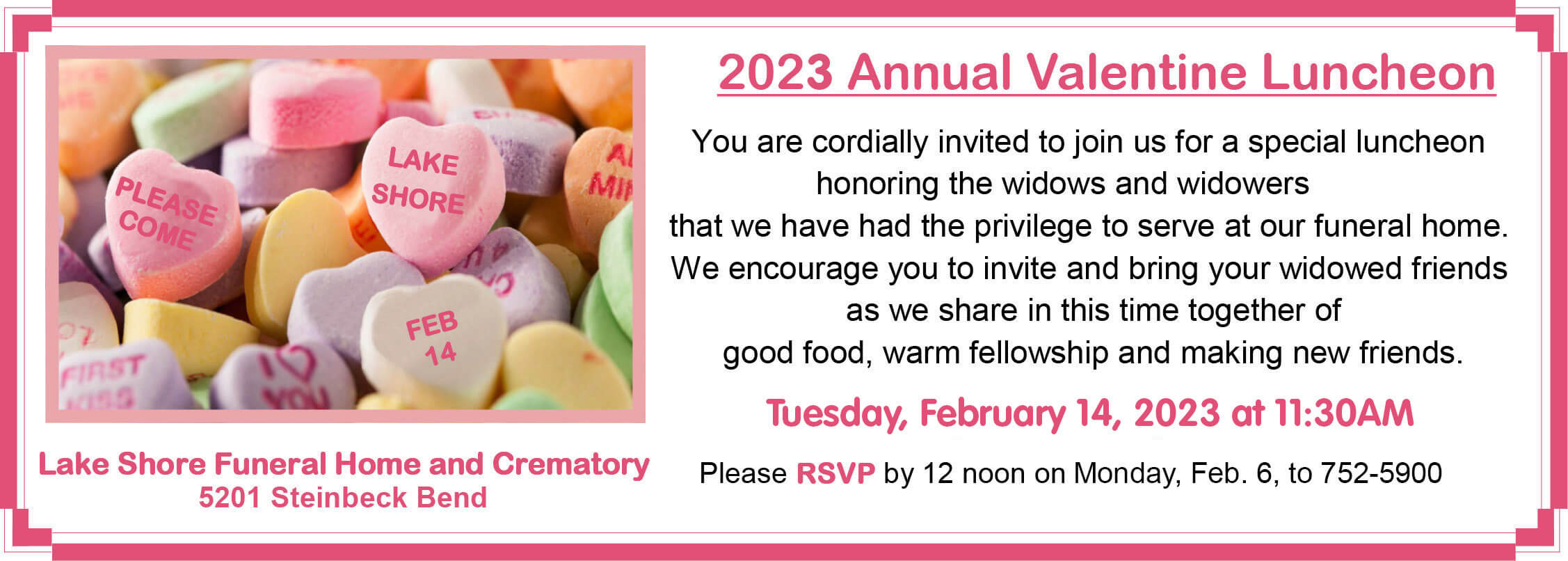 2023 Valentine invite banner